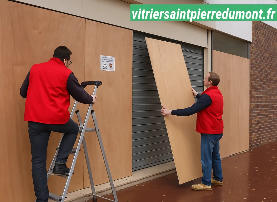 Mise en sécurité fermeture provisoire Saint-Pierre-du-Mont